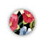 Tapis décoratif noir moderne à motif de fleurs mélangées à thème noir-294816323