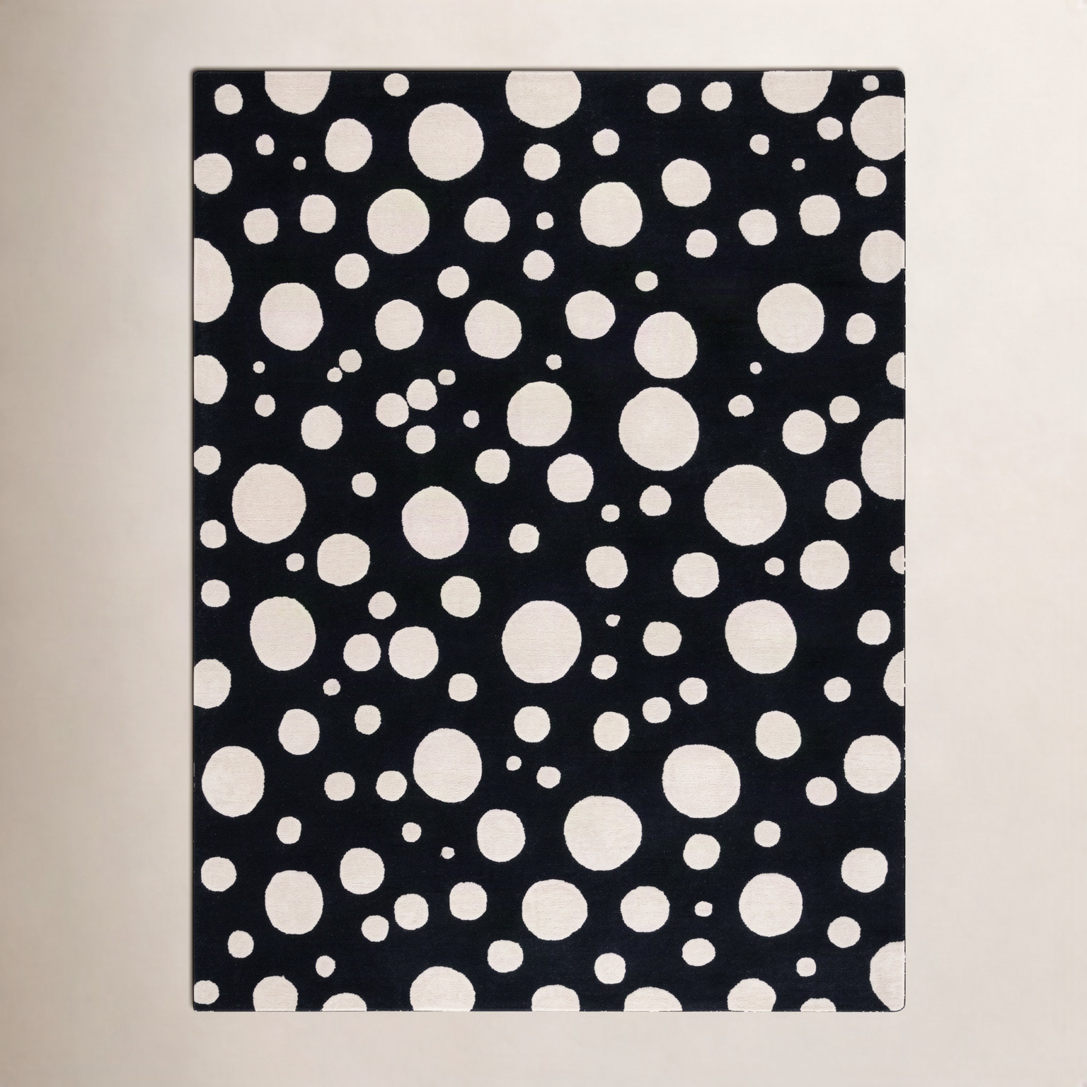 Kavika Black Ivory Hand-Woven Rug, Rectangle 8' x 10'