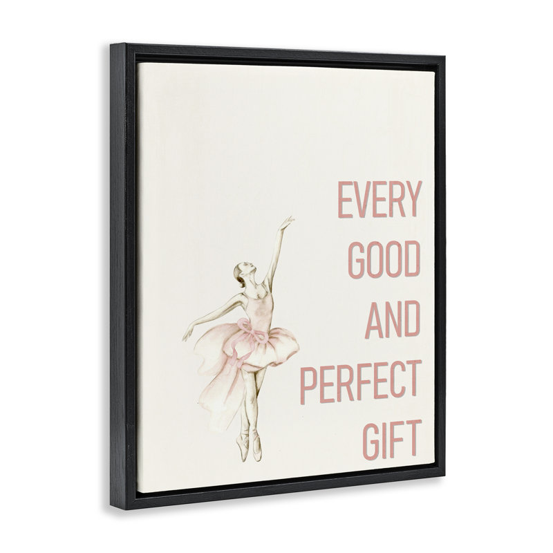 Cadre flottant Good Gift, par Kim Allen, Cadre flottant noir de jais, H 21 po x l 17 po