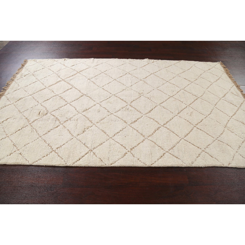 One-of-a-Kind 5'9" X 9'8" Wool Area Rug in Ivory