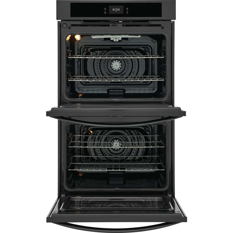 Frigidaire 30" 10.6 cu. ft Self-Cleaning Convection Electric Double Wall Oven, Black