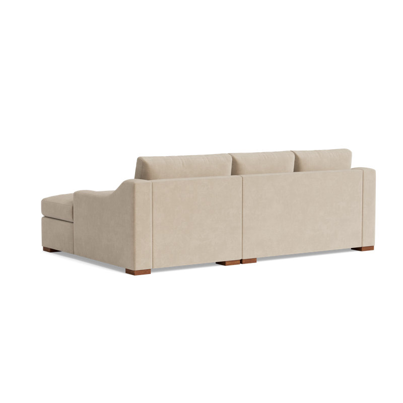 Lucca Sectional, Right Hand Facing, Velvet - Beige