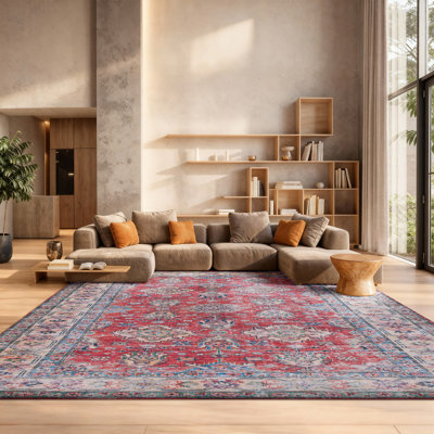 Tapis oriental rouille / beige