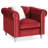 Latonya  Burgundy Velvet Accent Chair-1737427793