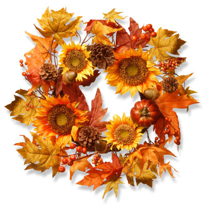 Couronne de tournesols Kesly 22 pouces