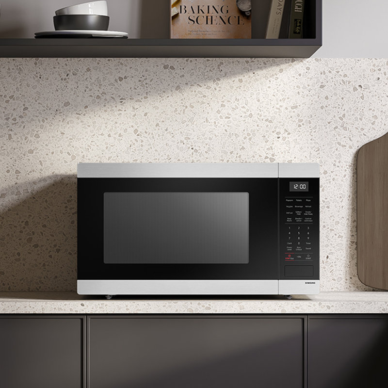 Samsung 1.9 cu. ft. Countertop Microwave with Sensor Cooking in Matte Black Stainless Steel, Stainless Steel