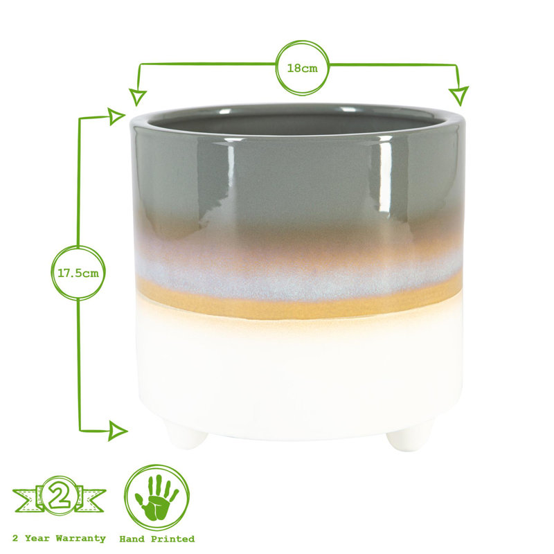 Ceramic Pot Planter, Grey