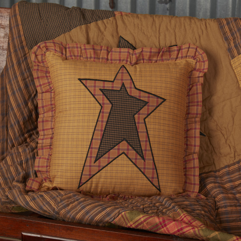 Stratton Applique Star Cotton Throw Pillow