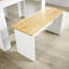 Dining Set Table Benches Wooden Unit Kitchen Furniture Seats 4 Two Tone-1286325698