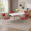 Chaises d'appoint rembourrées rouges et chromées (ensemble de 2)-1351935602-1351935601