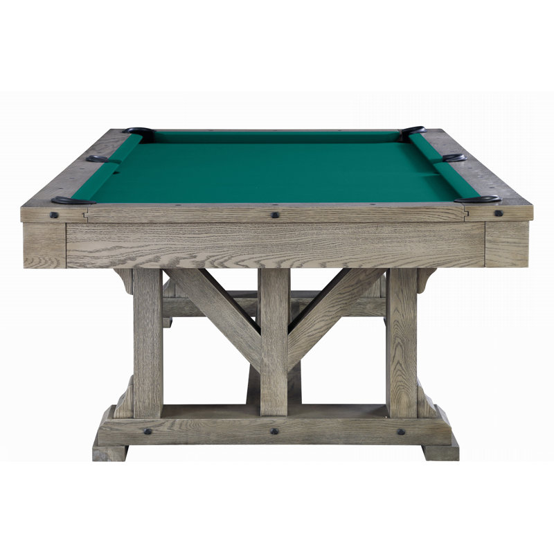 Cross Creek Slate Pool Table with Professional Installation Included, Basic Green, 7', No