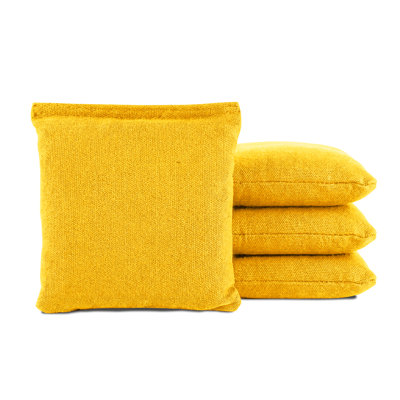 Ensemble de 4 sacs de Cornhole GoSports - Réglementaires et adaptés à tous les temps - Jaunes