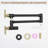 Black & Gold Pot Filler Faucet, Wall Mount Folding Kitchen Sink Pot Filler Faucets, Retractable Single Hole Pot Filler With Two Handles For Sink Stove-120747697