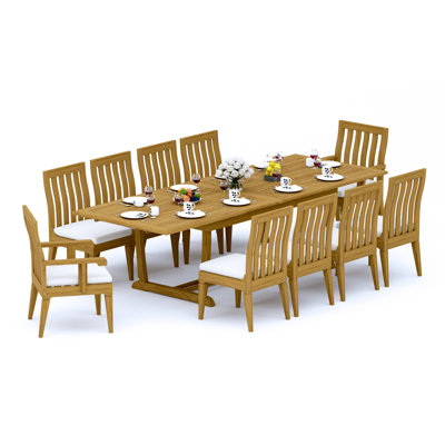 Ensemble de table d'extérieur rectangulaire L 82 po Caranas