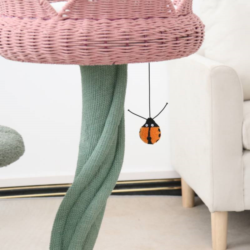 Everhard Tulip Cat Tree with Cat Scratching Posts, Large Cat Tower with Comfy Cat Perch for Indoor Cats, Modern Cat Furniture