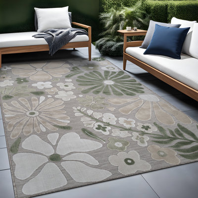 Tapis floral d'intérieur pour l'extérieur