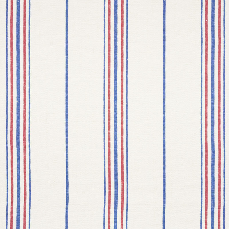 Scarset Stripe Fabric, Blue/Red