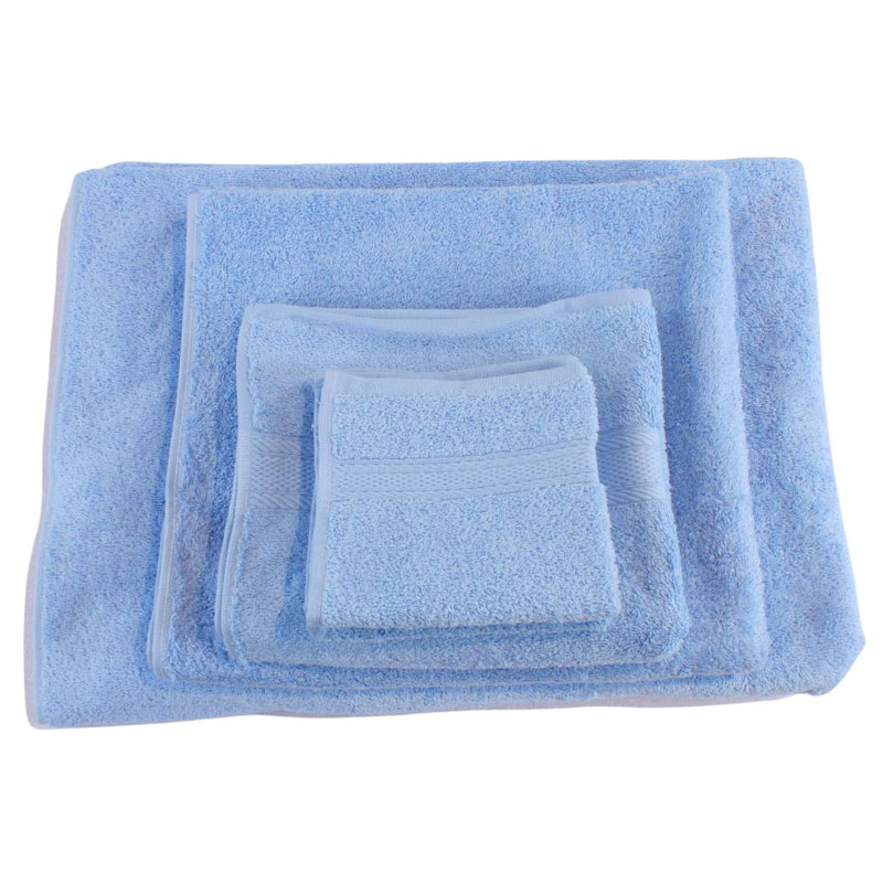 100% Cotton Bath Towels, Light Blue