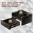 Carlette Floating Nightstands with Charging Station Floating Nightstand Set with Glass-321539705-321539704
