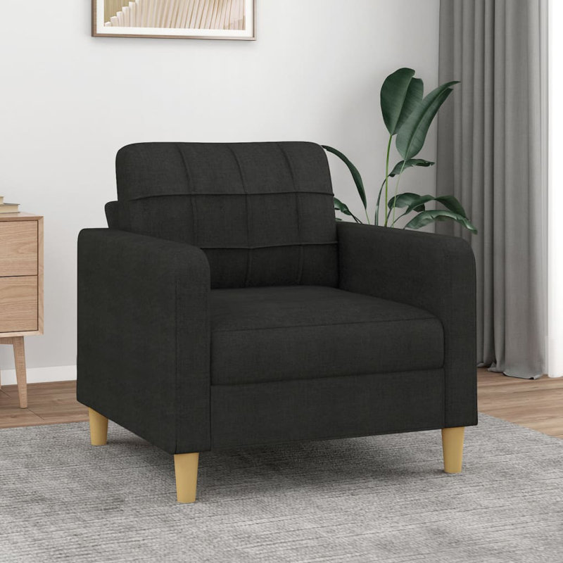 Pemberly Upholstered Armchair, Black 100% Polyester