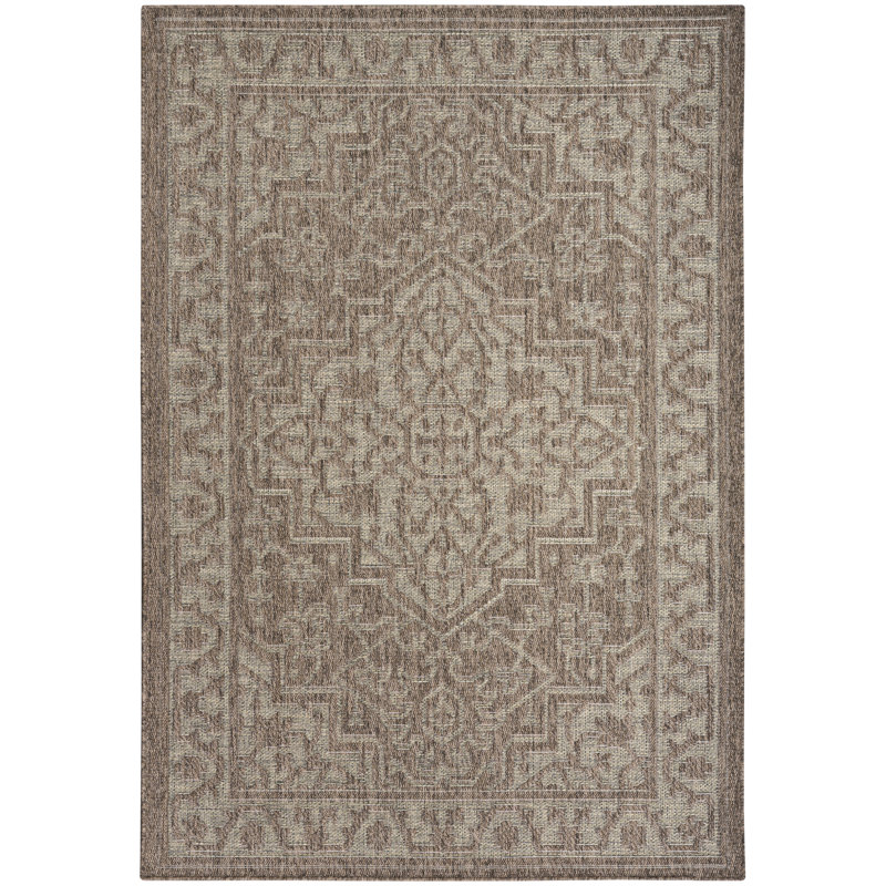 Gerritt Persian Indoor/Outdoor Area Rug, Rectangle 5'3" x 7'