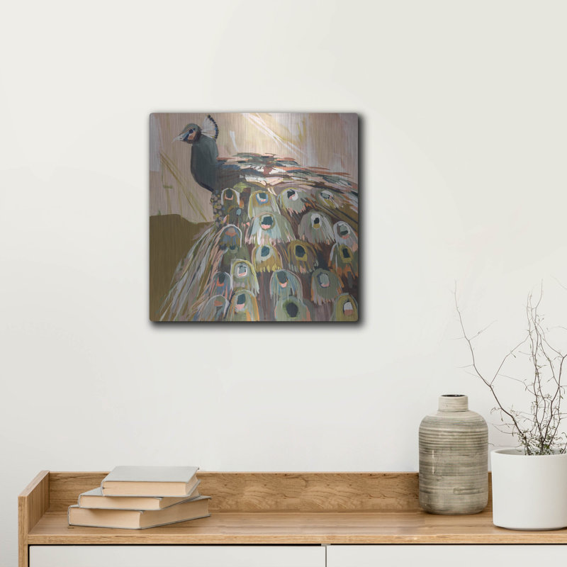 " Peacock Olive " by Jenny Westenhofer, 12" H x 12" W