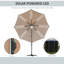 Outsunny LED Cantilever Parasol Outdoor with Base Solar Lights-426518991
