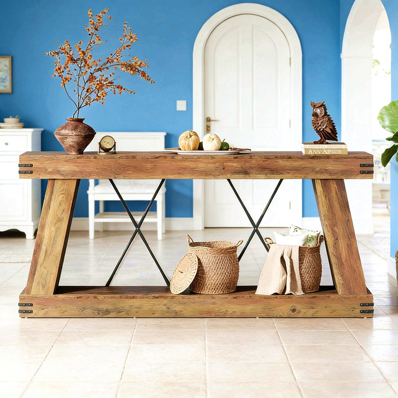 Table d'appoint à deux niveaux, table d'entrée unique, console fonctionnelle