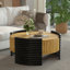 Table basse 31,50 "à rayures colorblock avec rangement-1845878735