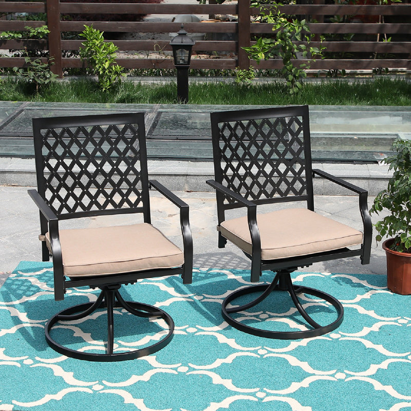 Chaise de patio pivotante avec coussin Encino