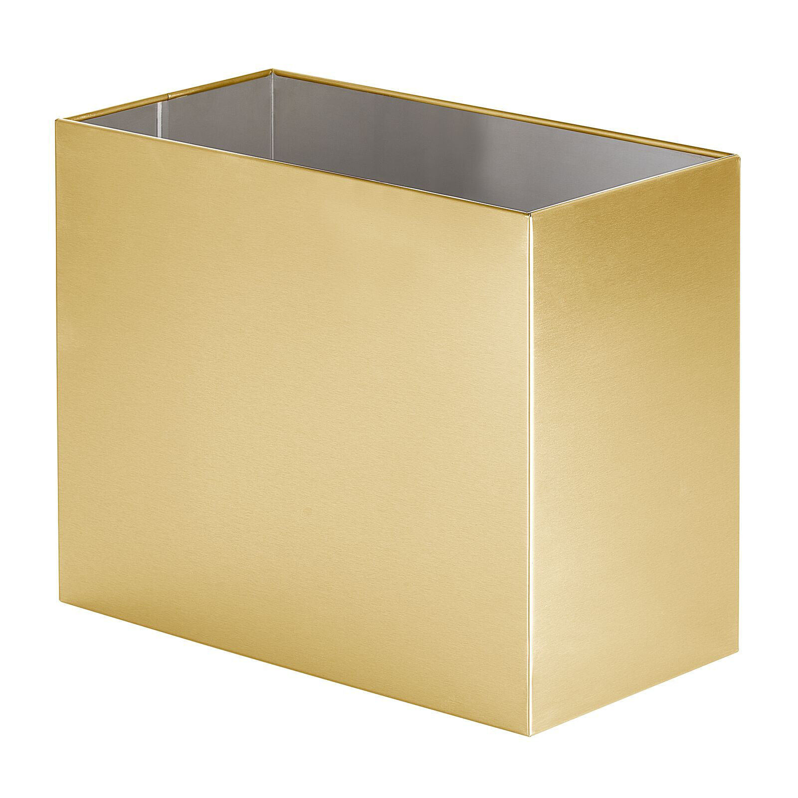 mDesign Metal Free-Standing Toilet Paper Holder - Soft Brass