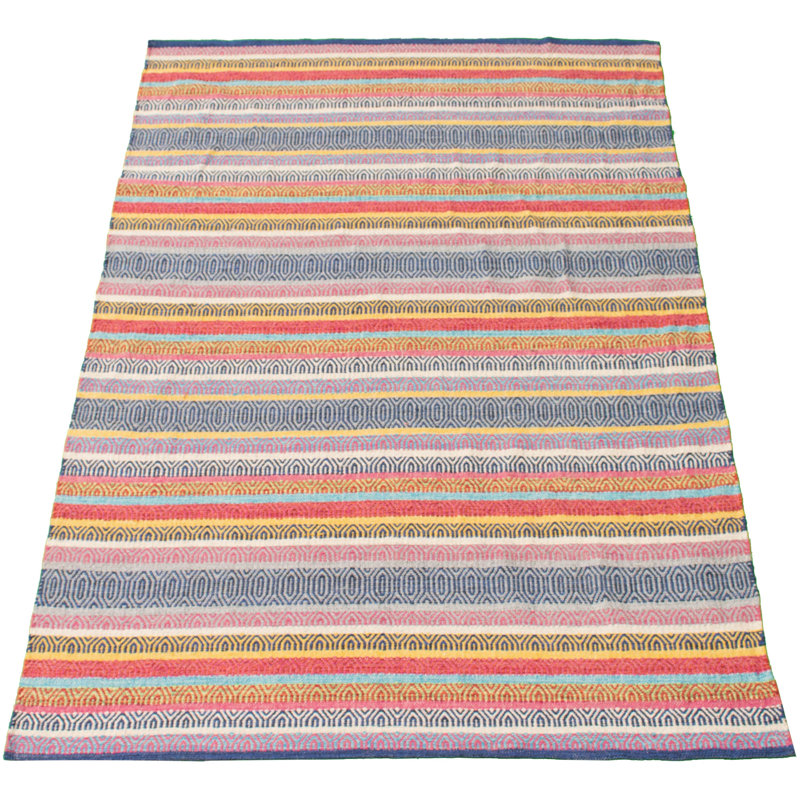Wool Geometric Indoor Rug, Rectangle 5'2" x 7'9"