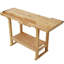 Établi en bois de 55 po - Établi en bois pour atelier de garage et maison, avec étau à bois à action rapide, largeur de mâchoire de 7 po en fonte robuste, gris