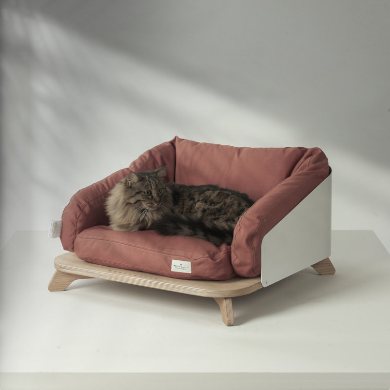 Orthopedic Cotton Bolster Pet Bed, Red