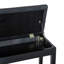Banc de piano, fauteuil de piano en duo avec coussin rembourré en similicuir et structure en bois, banc à clavier capitonné, noir