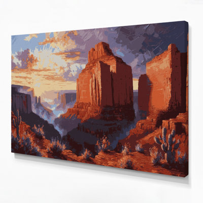Art mural sur toile, "Sunrise 99", Southwestern