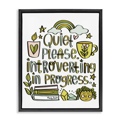 Introverting In Progress Floating Frame, design by Mandy Ford Art + Illustration