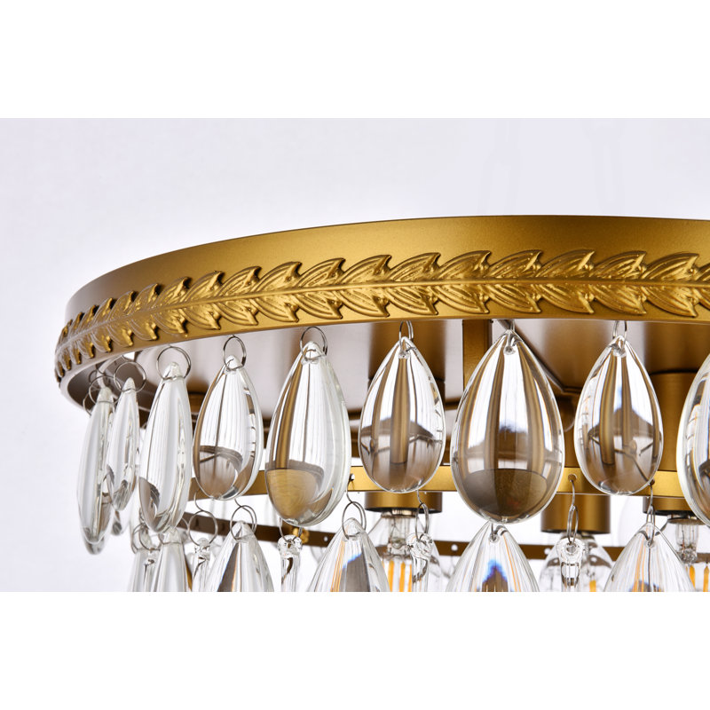 Plafonnier encastré 3 lumières 15 po Beno, Laiton