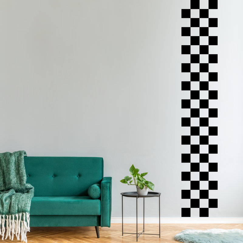 Abstract Non-Wall Damaging Wall Decal, Black