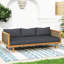 Lit de jour avec 3 sièges, coussin gris foncé, matériau en bois, panneau à lattes, pièce d'eau, profondeur du produit 32,48, structure d'assemblage nécessaire, style de siège, coussins, 69,13 W,