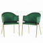 Chaise rembourrée en velours