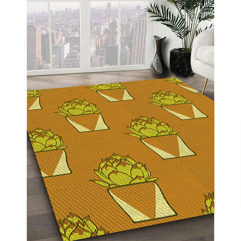 Tapis 100% à motifs lavables à la machine 2989 18, Rectangle 7 pi x 10 pi