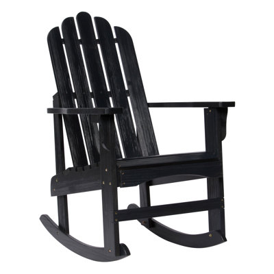 Chaise Adirondack à bascule en bois massif Janes