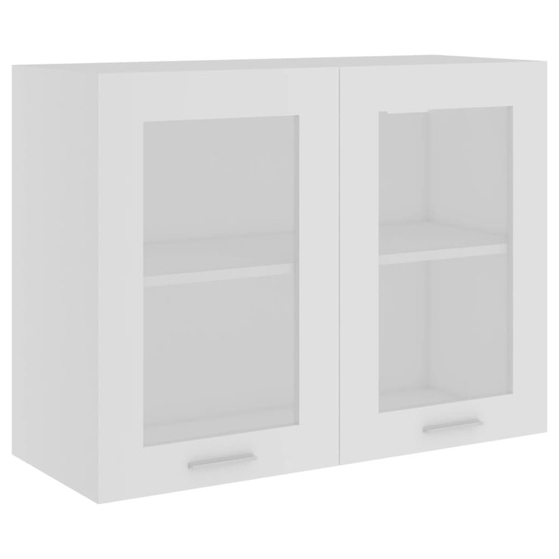 Armoire suspendue en verre Lyon, Gris béton