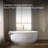 Sunstruck 65.5" x 36" Freestanding Air Acrylic Bath with Bask Heated Surface and Fluted Shroud-39672664