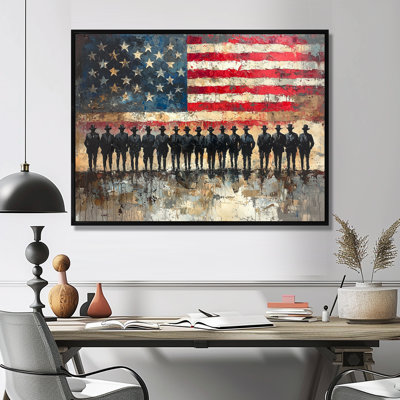 Yashvi, guerre de 1812 avec drapeau américain II - Patriotiste américain, art mural