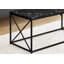 Table basse rectangulaire contemporaine de style contemporain noir, L 40 po, avec pieds en stratifié marbré noir et métal | Idée cadeau