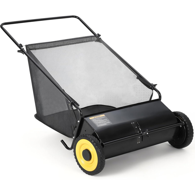 75cm H x 63.5cm W Utility Cart, Black/Yellow