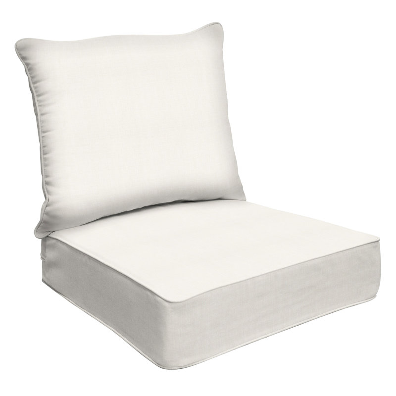 Outdoor Deep Seating Cushion Set – Comfortable, Durable, Weather-Resistant Design - Basics by Wayfair™, Buff, 23" W x 25" D