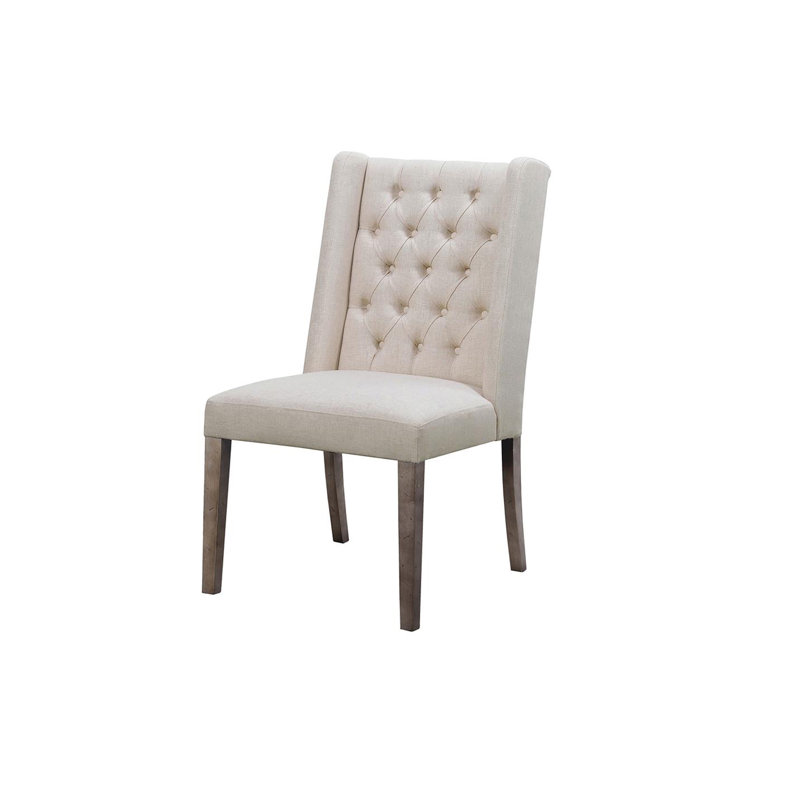 Inverness 19.5'' H Tufted Linen Upholstered Dining Chair